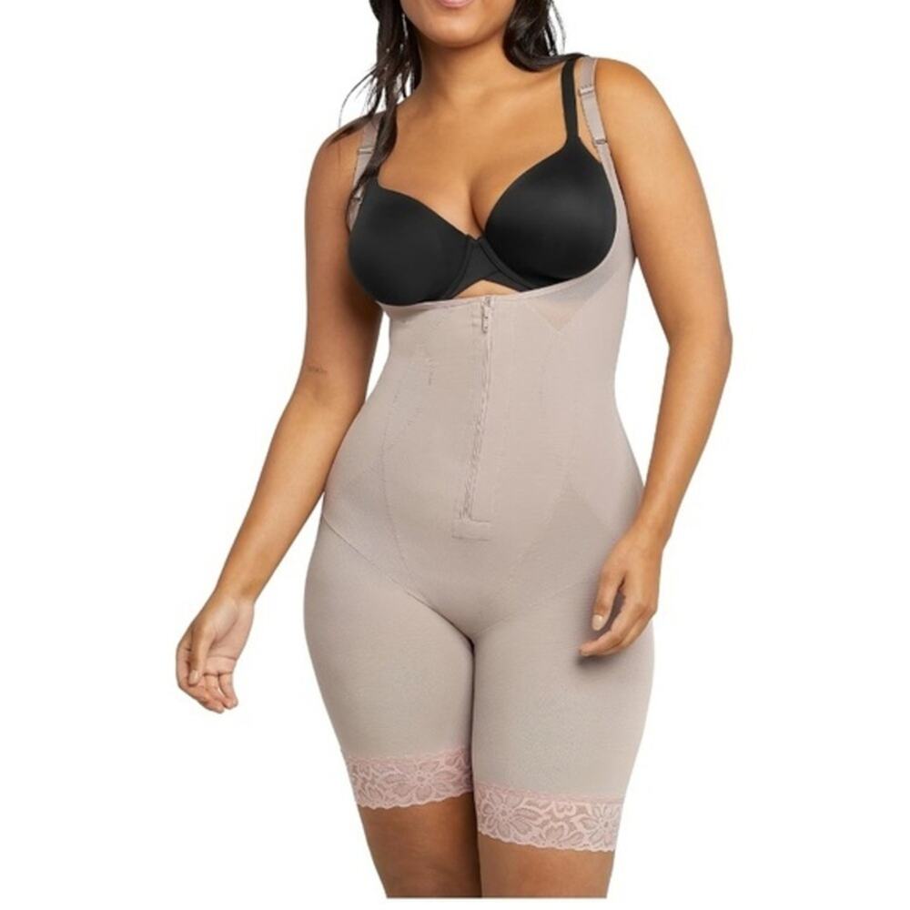 NWT Maidenform Women's Ultra Firm Open Bust Romper Shapewear. 2X